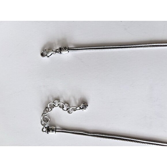 Brighton Drop Dangle Grey Black Silver Cha-Cha Beads Choker Necklace 19 in. - Picture 7 of 7